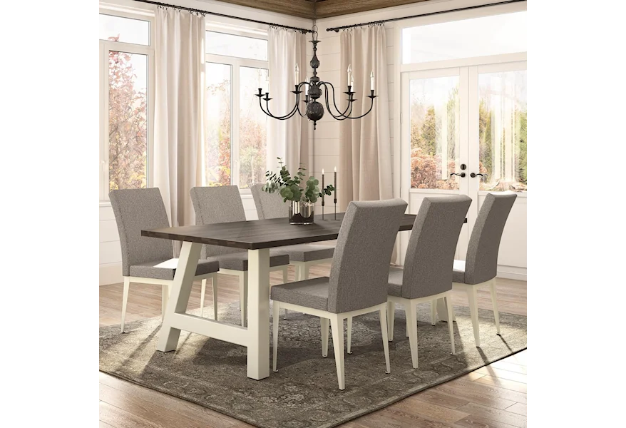 Farmhouse 7-Piece Bennett Table Set by Amisco at Esprit Decor Home Furnishings